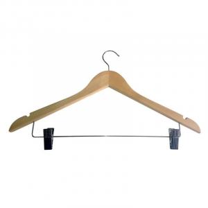 Cabide de Madeira Adulto com Presilha Marfim Cabide de Madeira Adulto com Presilha Marfim